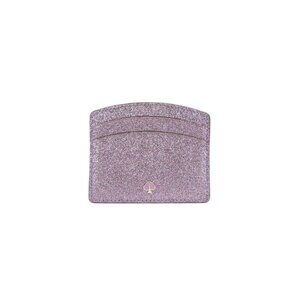 kate spade new york lilac glitter small slim card holder